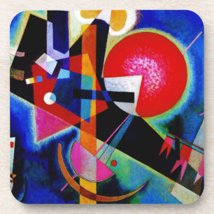 Dessous-de-verre Kandinsky en peinture Abstraite bleue