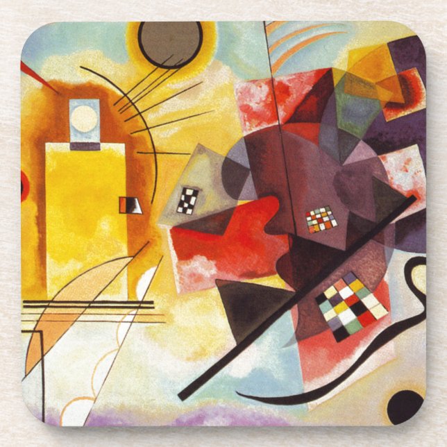 Dessous-de-verre Kandinsky jaune bleu (Devant)