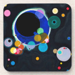 Dessous-de-verre Kandinsky Plusieurs cercles Abstraits<br><div class="desc">Wassily Kandinsky Coloré Abstrait dans les tons noir,  bleu,  orange,  rouge et jaune</div>