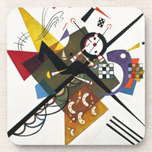 Dessous-de-verre Kandinsky Sur Blanc Deux Peintures Abstraites