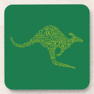 Dessous-de-verre Kangourou en argot australien