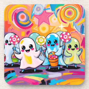 Dessous-de-verre Kawaii Candy Parade Carton coloré mignon