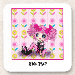 Dessous-de-verre Kawaii Girl Pinky si doux