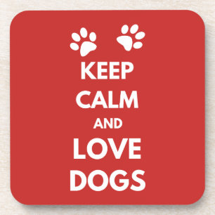 Dessous-de-verre Keep calm and love dogs