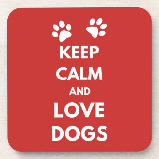 Dessous-de-verre Keep calm and love dogs