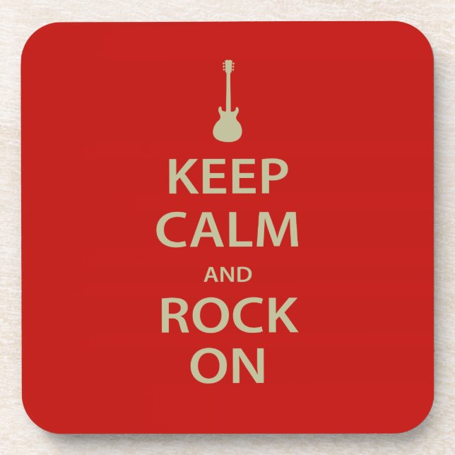 Dessous-de-verre Keep Calm and Rock On ! (Devant)