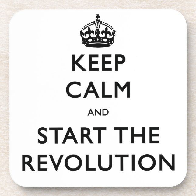 Dessous-de-verre Keep Calm And Start The Revolution (Devant)