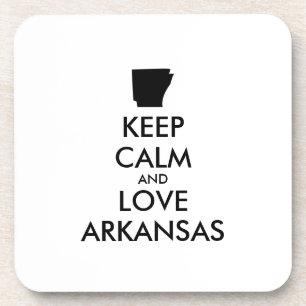 Dessous-de-verre KEEP CALM et LOVE ARKANSAS