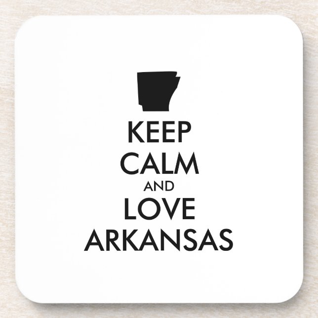 Dessous-de-verre KEEP CALM et LOVE ARKANSAS (Devant)