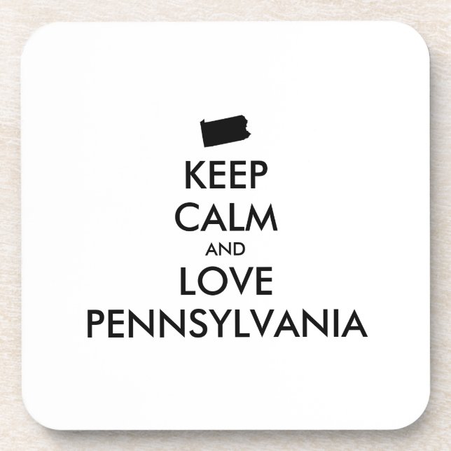 Dessous-de-verre KEEP CALM et LOVE PENNSYLVANIA (Devant)