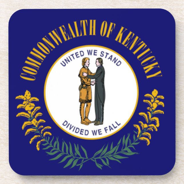 Dessous-de-verre Kentucky : Drapeau d'État américain du Commonwealt (Devant)