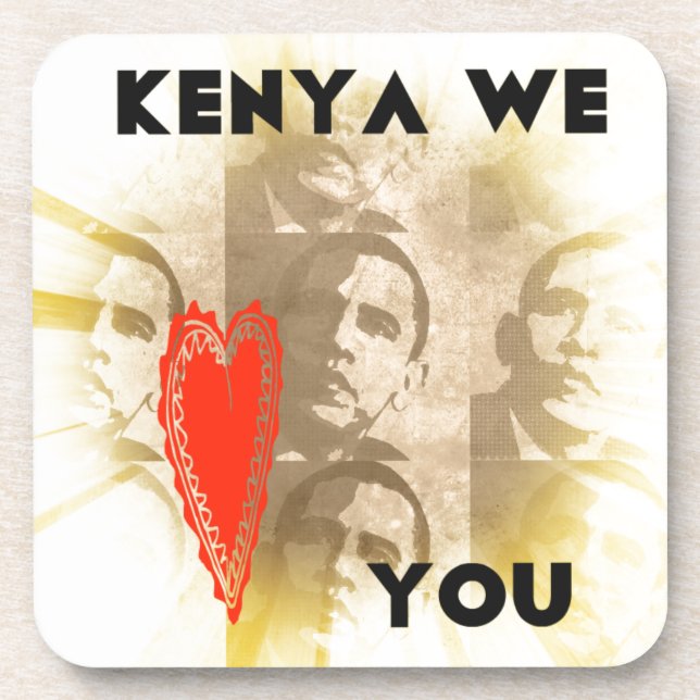 Dessous-de-verre Kenya We Lovely You Perspective Art Design (Devant)