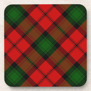 Dessous-de-verre Kerr tartan rouge vert plaid