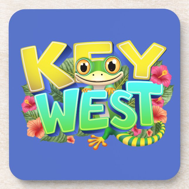 Dessous-de-verre Key West Gecko Floride (Devant)
