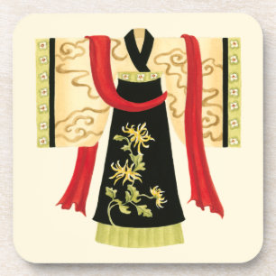 Dessous-de-verre Kimono japonais traditionnel avec l'impression