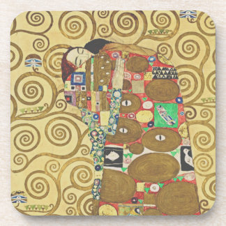 Dessous-de-verre Klimt Embrace Gold Art Coaster