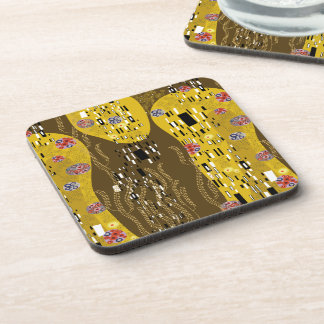 Dessous-de-verre Klimt Inspiré Or Motif Art Nouveau Le Baiser