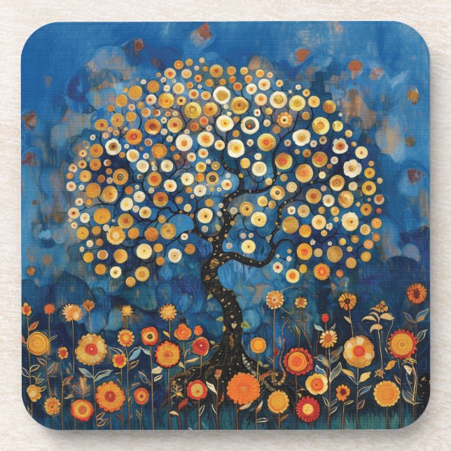 Dessous-de-verre Klimt Tree of Life (Devant)