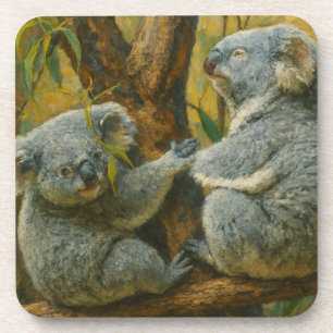 Dessous-de-verre Koala Companions - Paire réaliste de faune