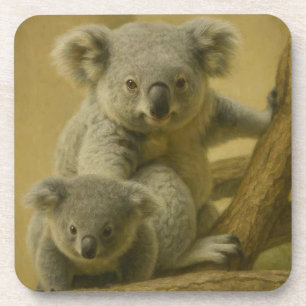 Dessous-de-verre Koala Companions - Tender Wildlife Art Print