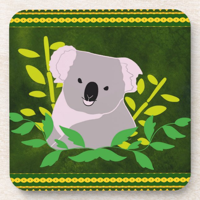 Dessous-de-verre Koala dans la jungle (Devant)