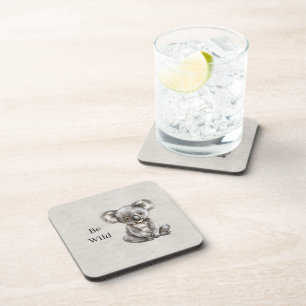 Dessous-de-verre Koala Safari Animal Fausse Linen