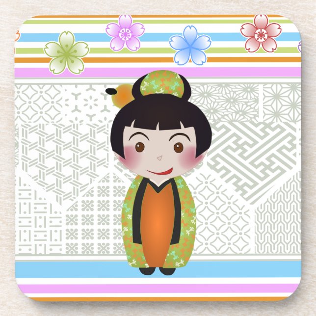 Dessous-de-verre kokeshi noshi (Devant)