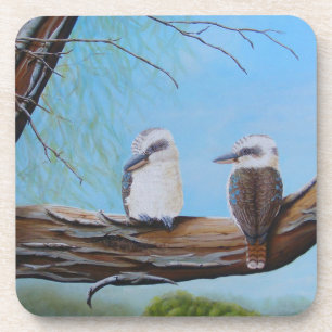 Dessous-de-verre Kookaburras Gumtree Peinture réaliste