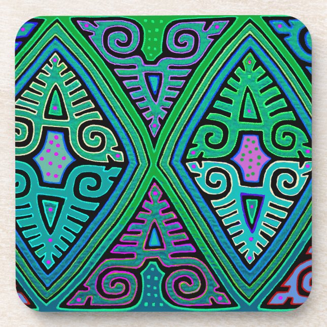 Dessous-de-verre Kuna Indian Diamond Mola (Devant)