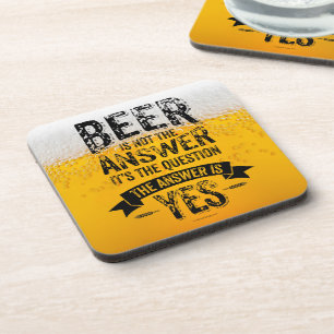 Dessous-de-verre La Bière N'Est Pas La Réponse Beverage Coaster