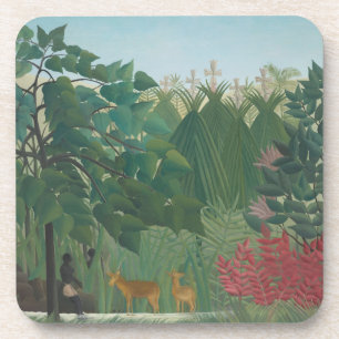 Dessous-de-verre La Cascade de Henri Rousseau, Vintage Fine Art