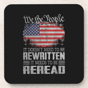 Dessous-de-verre La Constitution américaine du drapeau doit être re