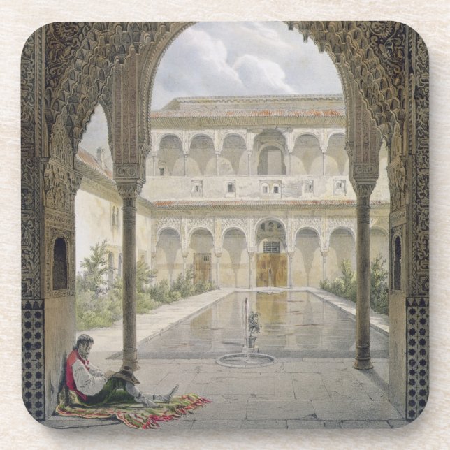 Dessous-de-verre La cour d'Alberca à Alhambra, Grenade, (Devant)