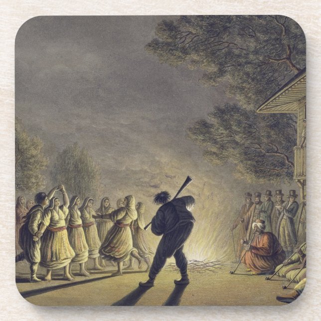 Dessous-de-verre La danse des paysans bulgares, pub. par Willi (Devant)