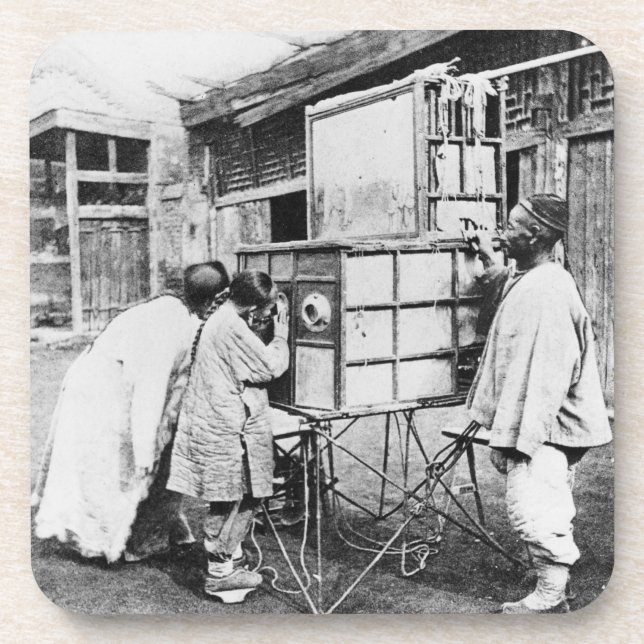 Dessous-de-verre La lanterne magique, c.1870 (photo de b/w) (Devant)