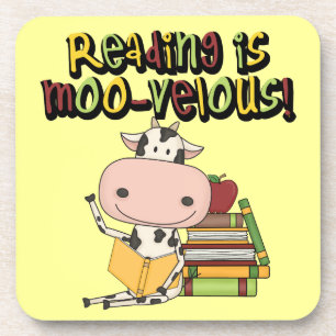 Dessous-de-verre La lecture est MOO-velous