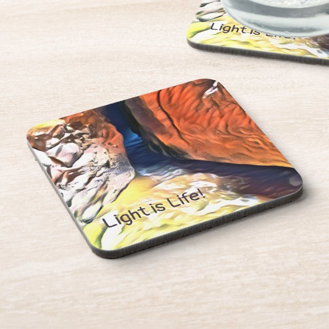 Dessous-de-verre La lumière est la vie - Beach Cave To Sea (Côté gauche)