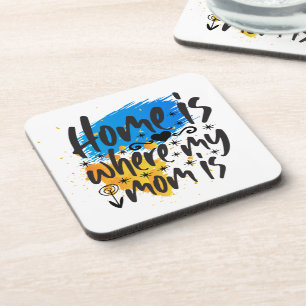 Dessous-de-verre La maison où maman est