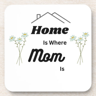 Dessous-de-verre La maison où maman est sur un