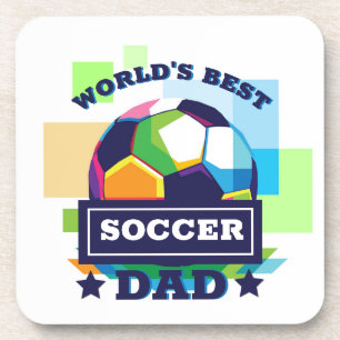 Dessous-de-verre La meilleure Fête des pères de papa de football au
