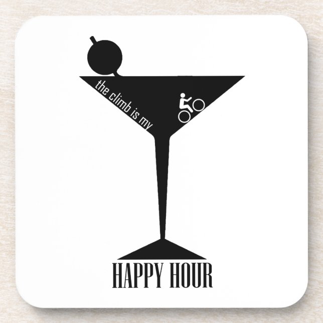 Dessous-de-verre La Montée Est Mon Heureuse Heure (Devant)