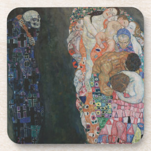 Dessous-de-verre La Mort et la Vie de Gustav Klimt Art Nouveau vint