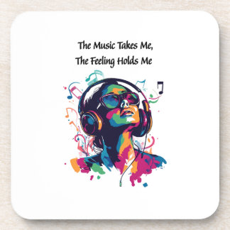 Dessous-de-verre "La musique me prend, le sentiment me tient" musiq