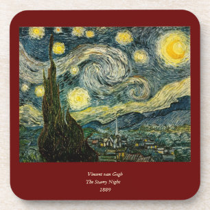 Dessous-de-verre La nuit étoilée de Vincent van Gogh (1889)