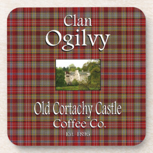 Dessous-de-verre La Old Cortachy Castle Coffee Co de Clan Ogilvy.