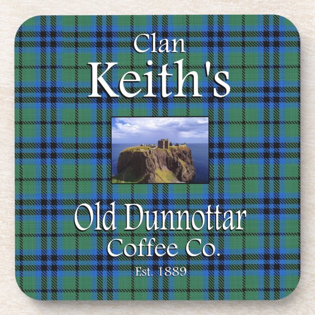 Dessous-de-verre La Old Dunnottar Coffee Co. de Clan Keith. (Devant)
