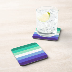 Dessous-de-verre La palette de drapeau des hommes gays trans-inclus