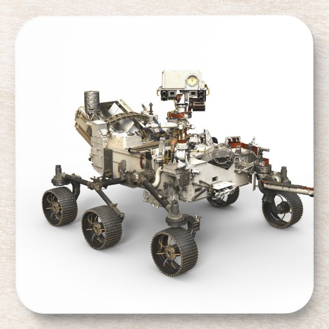 Dessous-de-verre La Persévérance Mars Rover Sur Arrière - plan Blan (Devant)