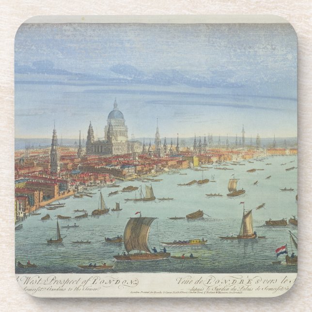 Dessous-de-verre La perspective occidentale du sud de Londres, de (Devant)