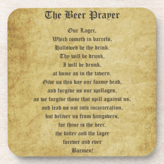 Dessous-de-verre La prière de la bière